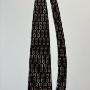 Vintage Tie Classic Navy and Red Geometric Men's Tie